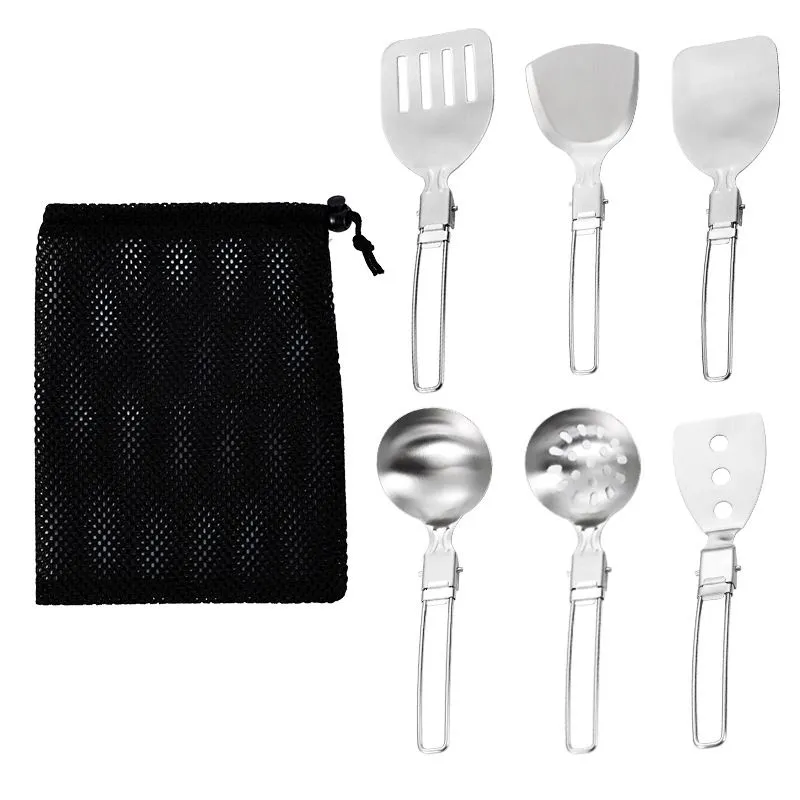 Cookware Set Camping Portable Use 6pcs