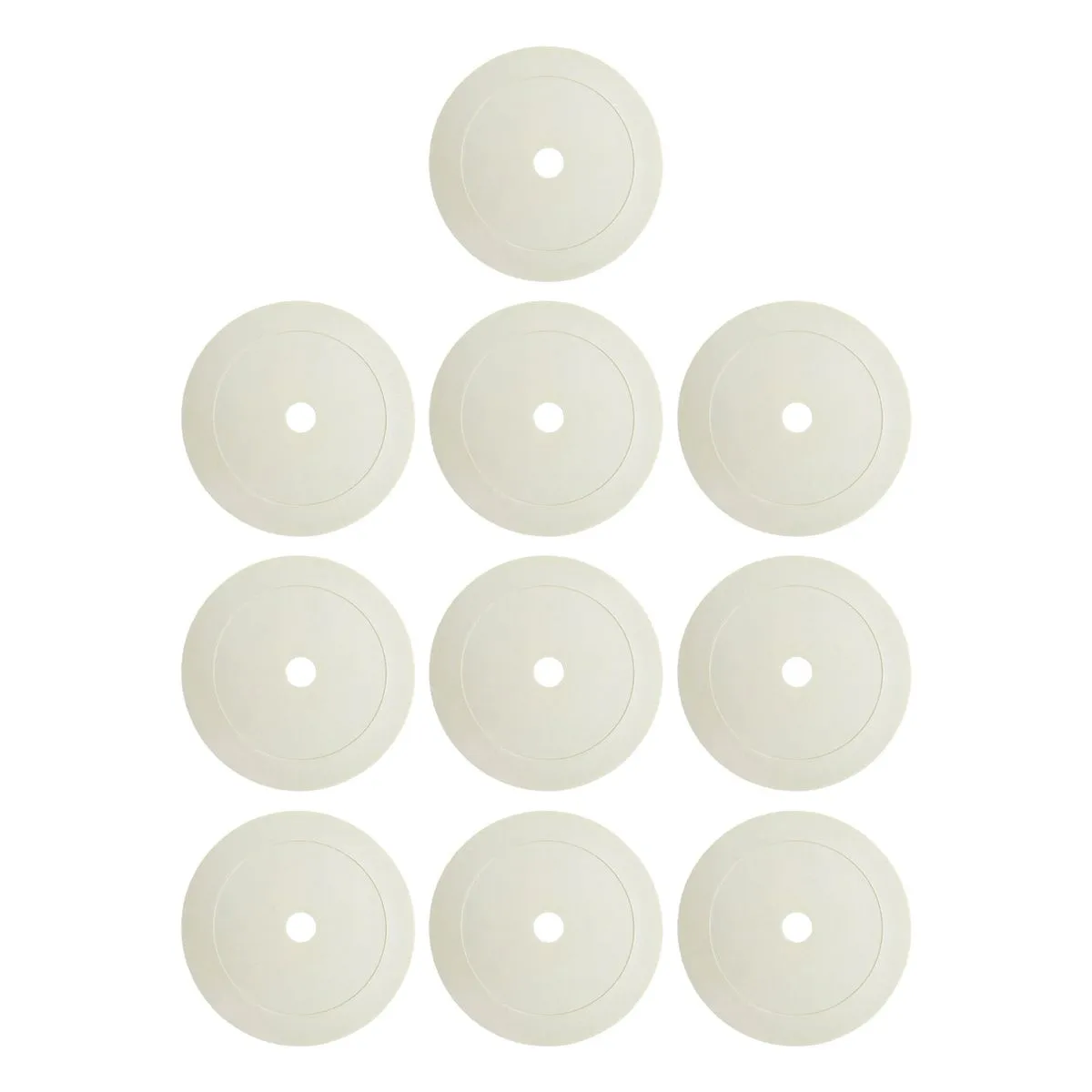 10x Flat Cones Non Slip Sit Spots Spot Markers Soccer Agility Basketball - White