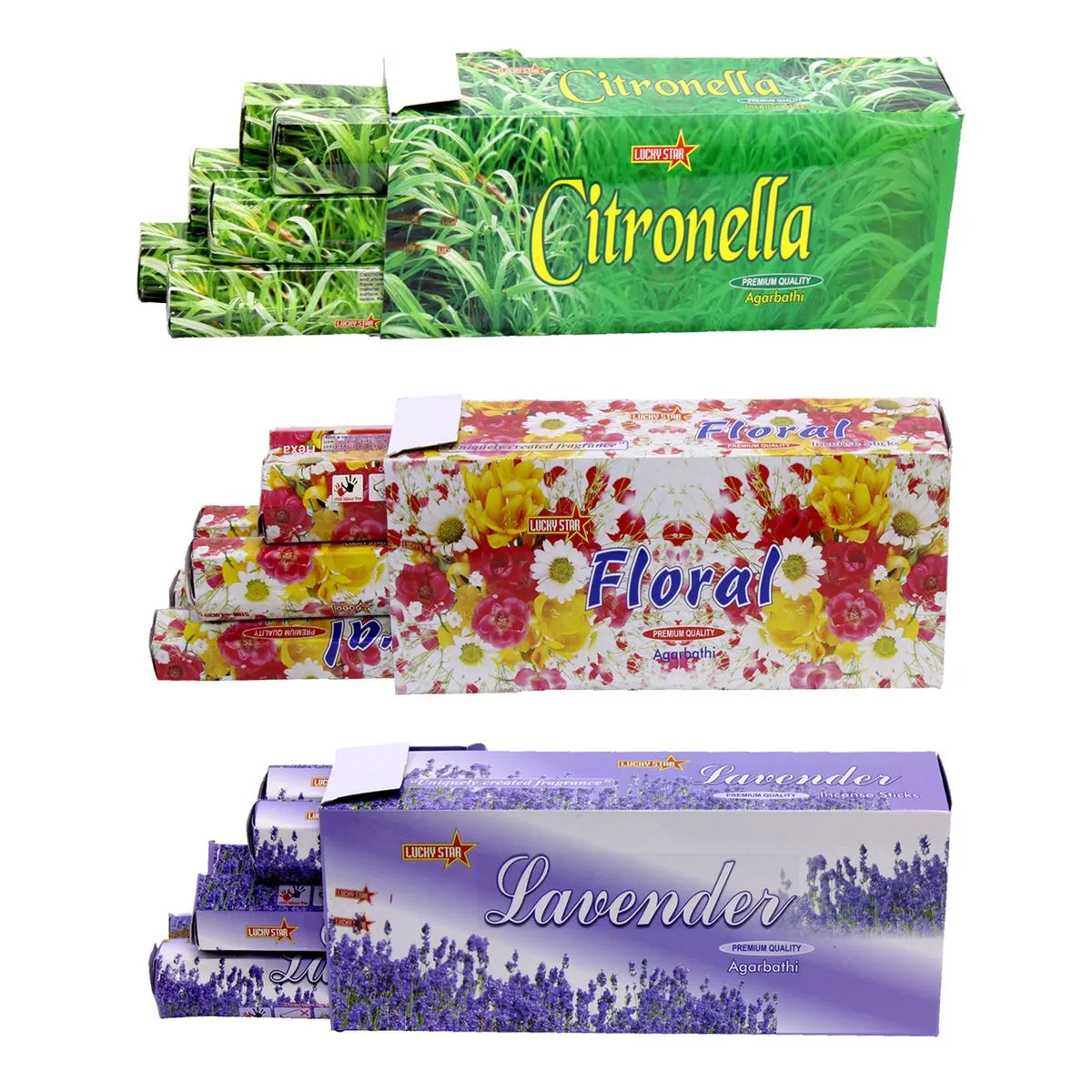 Incense Sticks - 3 Assorted Fragrances 9" Quality Agarbatti - 360 Sticks