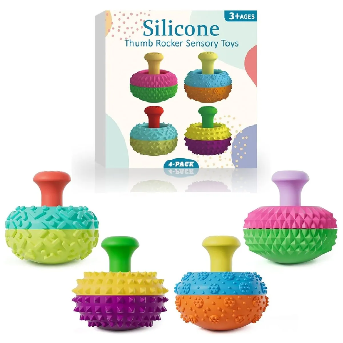 Silicone Thumb Rocker Stress Relief Sensory Fidget Toys for Kids & Adults
