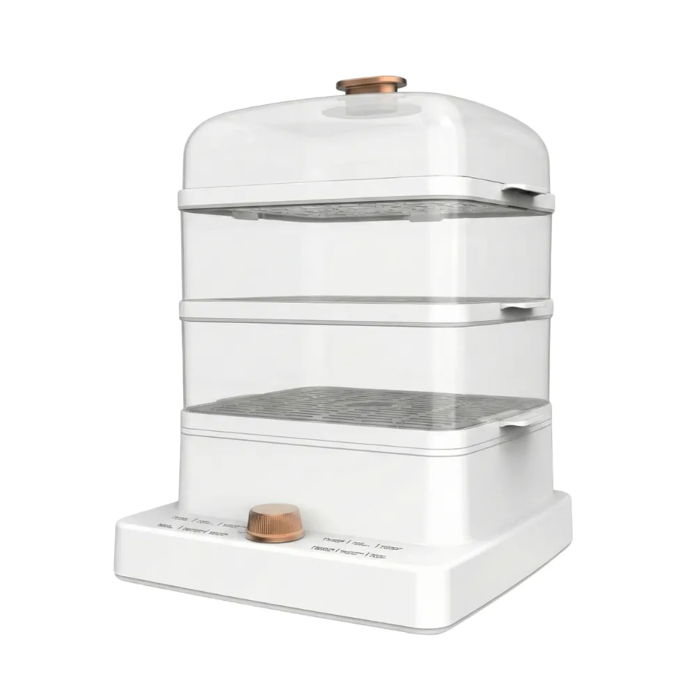 1200W 3-Layer Electric Food Steamer - 12L Large Capacity Rapid Steam Cooker