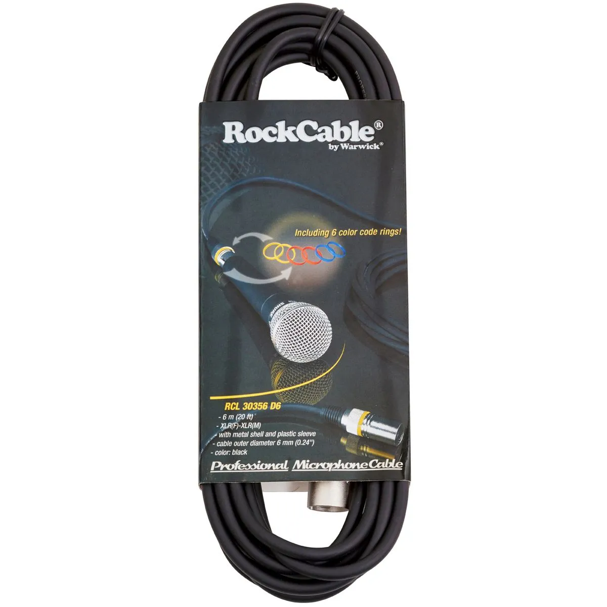 RockCable 15m Professional Microphone Cable (XLR Cable)
