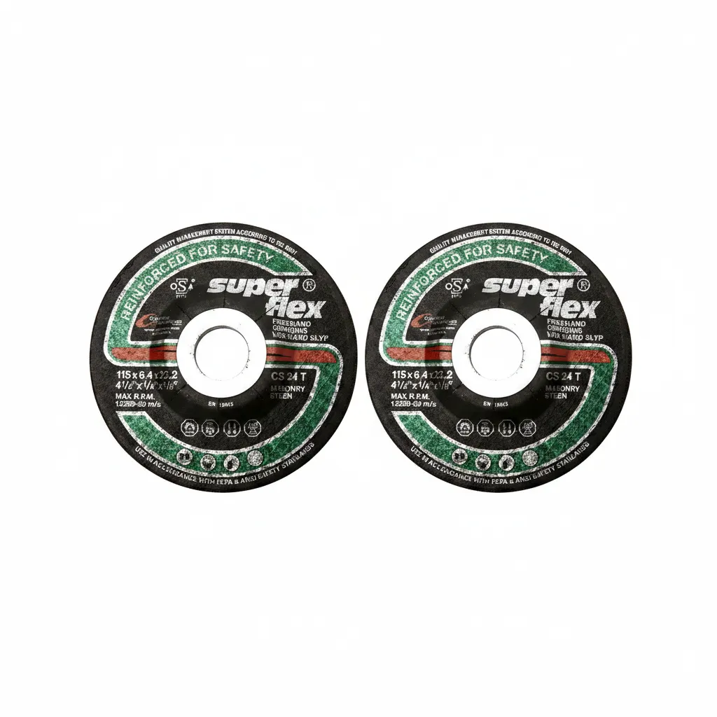 Superflex 115 mm Grinding Disc for Masonry - 6 mm Thick Dome Shape - 2 Pack