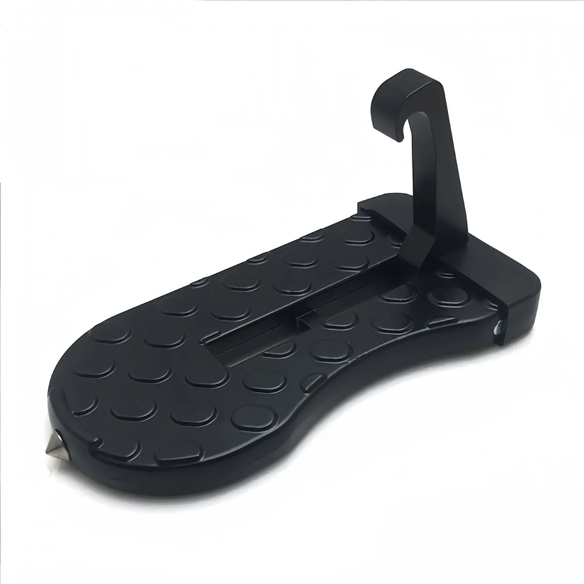 Car Door Step for Car Roof Access, Foldable Car Door Lanch Step with Rubber - Black
