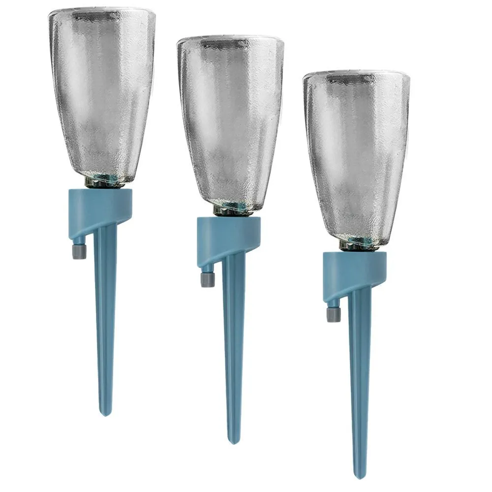 Garden Automatic Irrigation Dripper Water Bottle Self Watering Device 3 Set - Blue