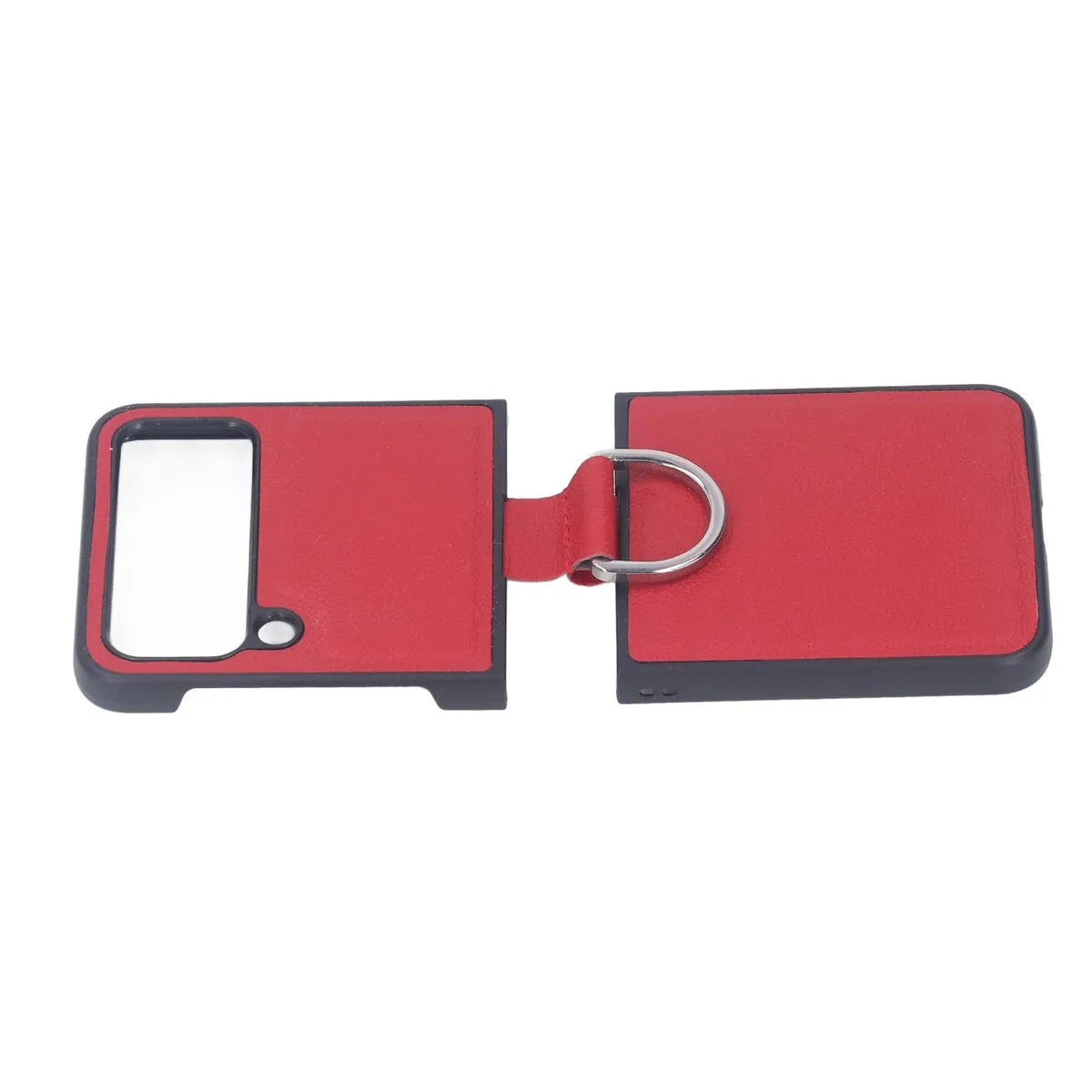 Shockproof Red Phone Case with Ring Holder for Z Flip 4