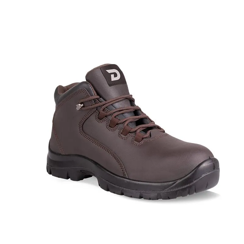 DOT Hiker Oil/Acid Safety Shoe Steel Toe Brown