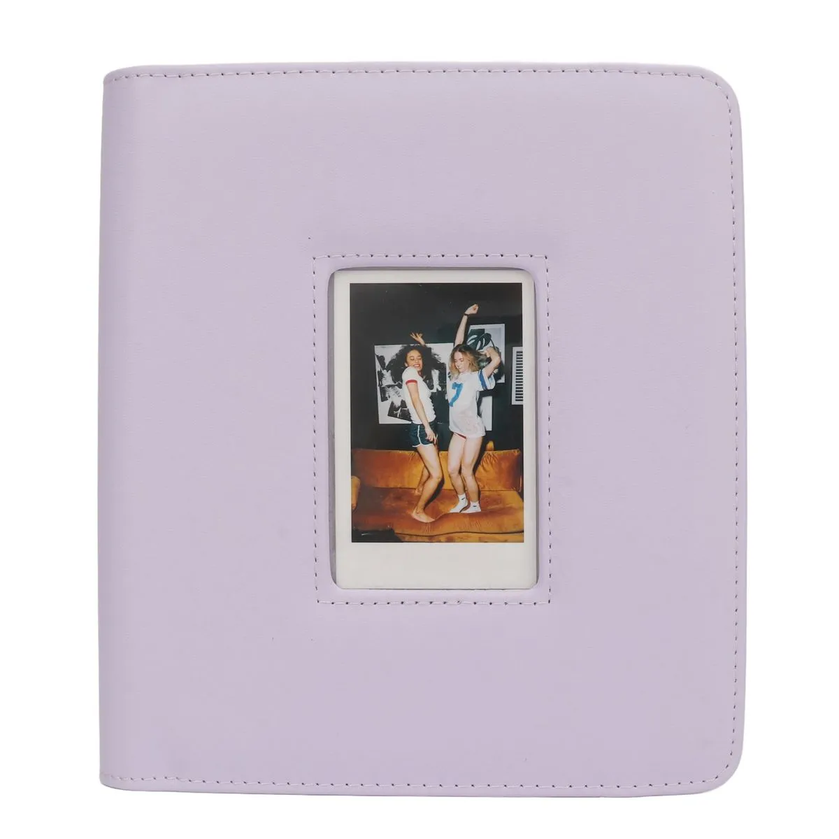 Photo Album 288 Pieces Purple with Clear Window Cover