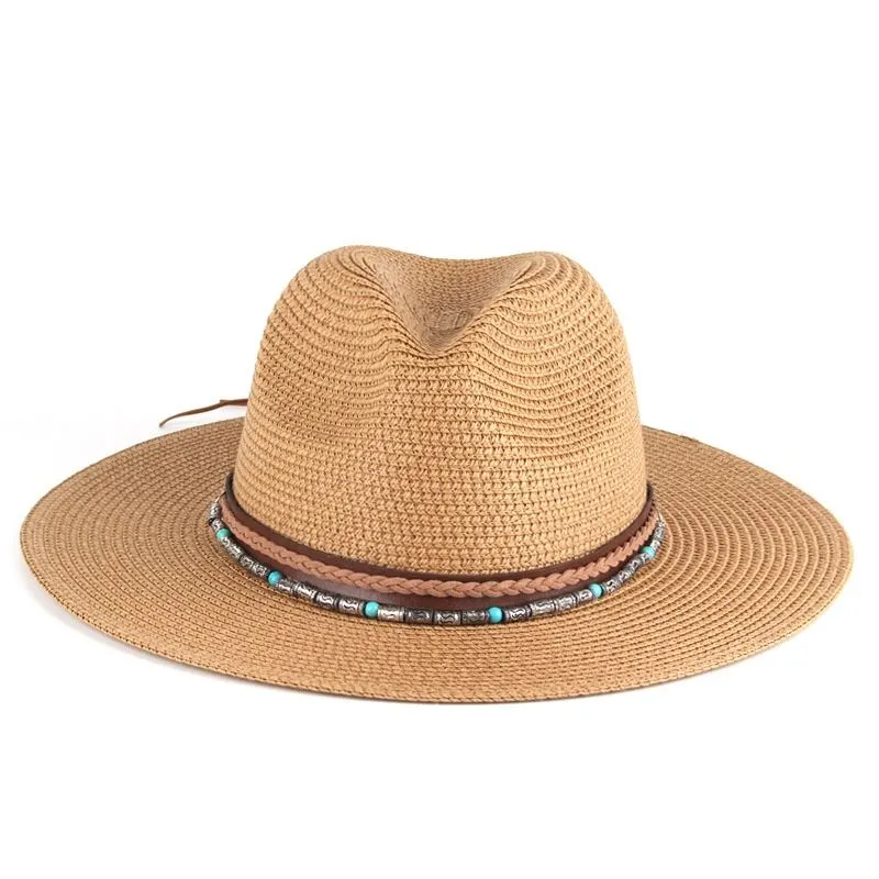 Unisex Panama Jazz Sun Hat, UV Protection Cap