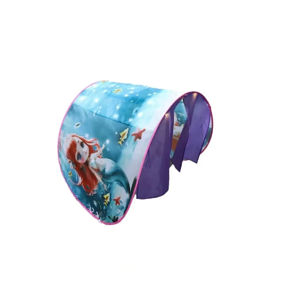 Mermaid Foldable Pop Up Dream Bed Tent For Kids With Remote Light