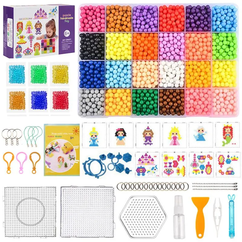 3000pcs Fuse Beads Kit Beads DIY Set Non-Iron Arts and Crafts Toy for Kids