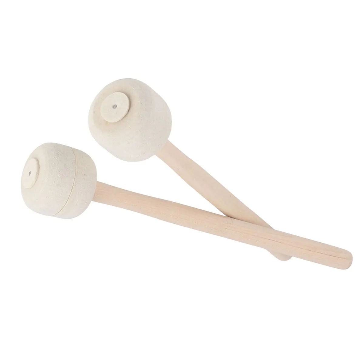 Wool Drumsticks 2Pcs Wooden Handle Percussion