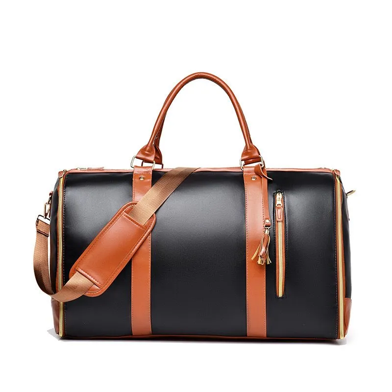 LANCI - Luxurious and Versatile - Foldable Travel Bag for Easy Carrying - Black