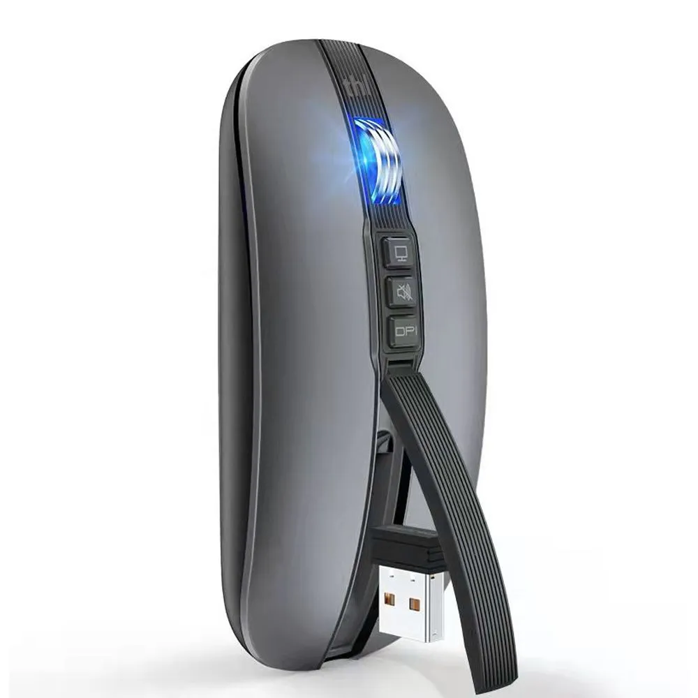 thl Rechargeable Wireless Mouse RGB Silent Click Desktop Return, DPI Adjust