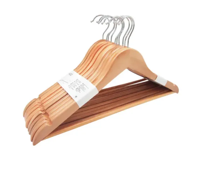10 Pack Flat Wooden Clothes Hangers