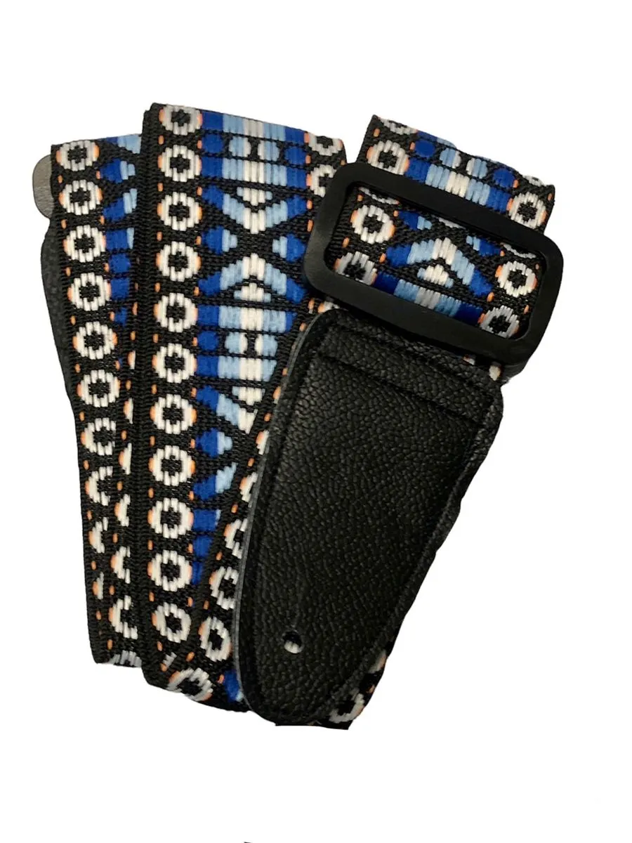 Guitar Strap African Style - Blue