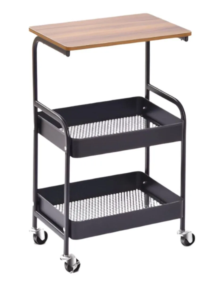 3 Tier Slim Storage Cart with Wheels Rolling Cart Universal Wheel Good Load