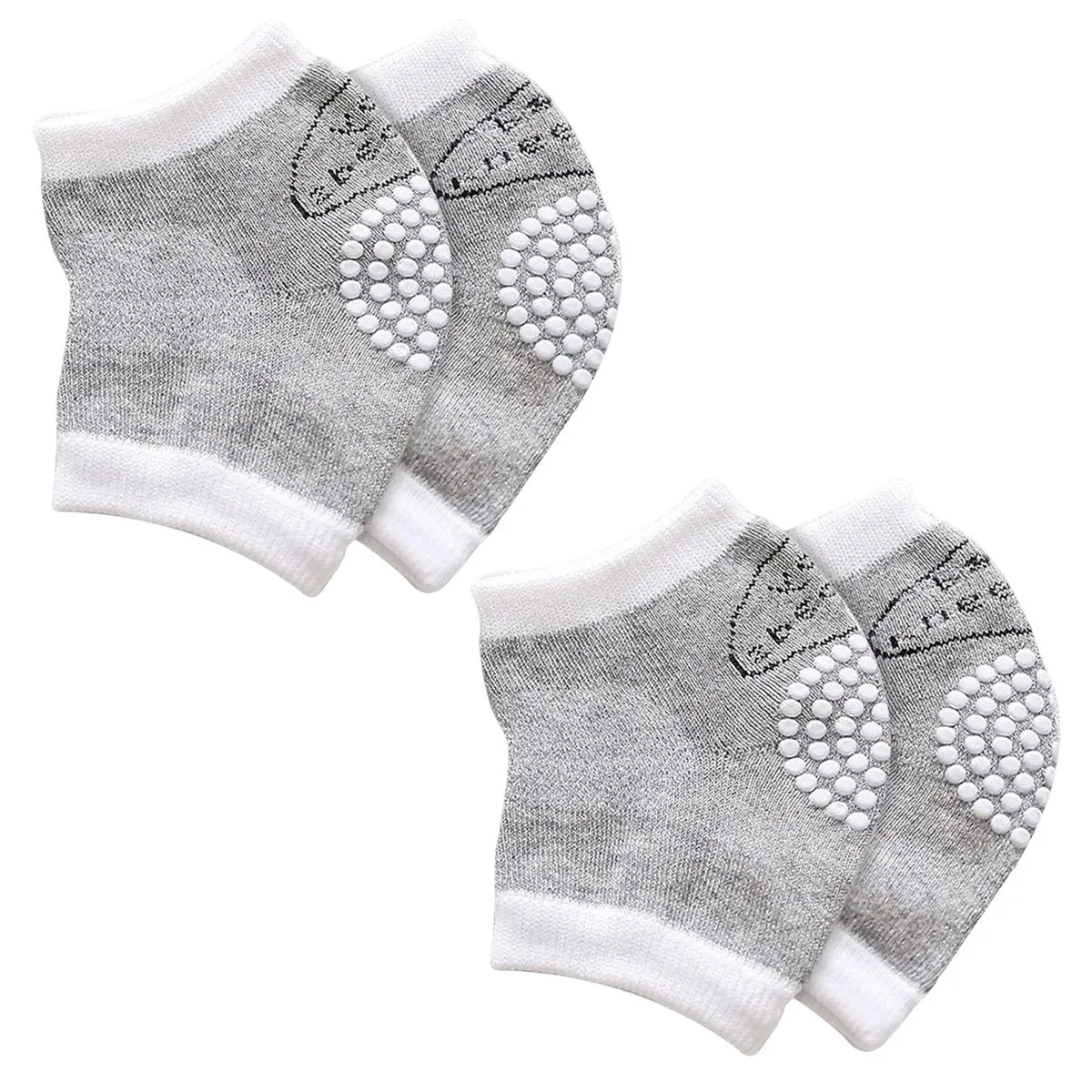 Baby Knee Pads 2 Pairs for Crawling Anti-Slip Cotton Protective Pads