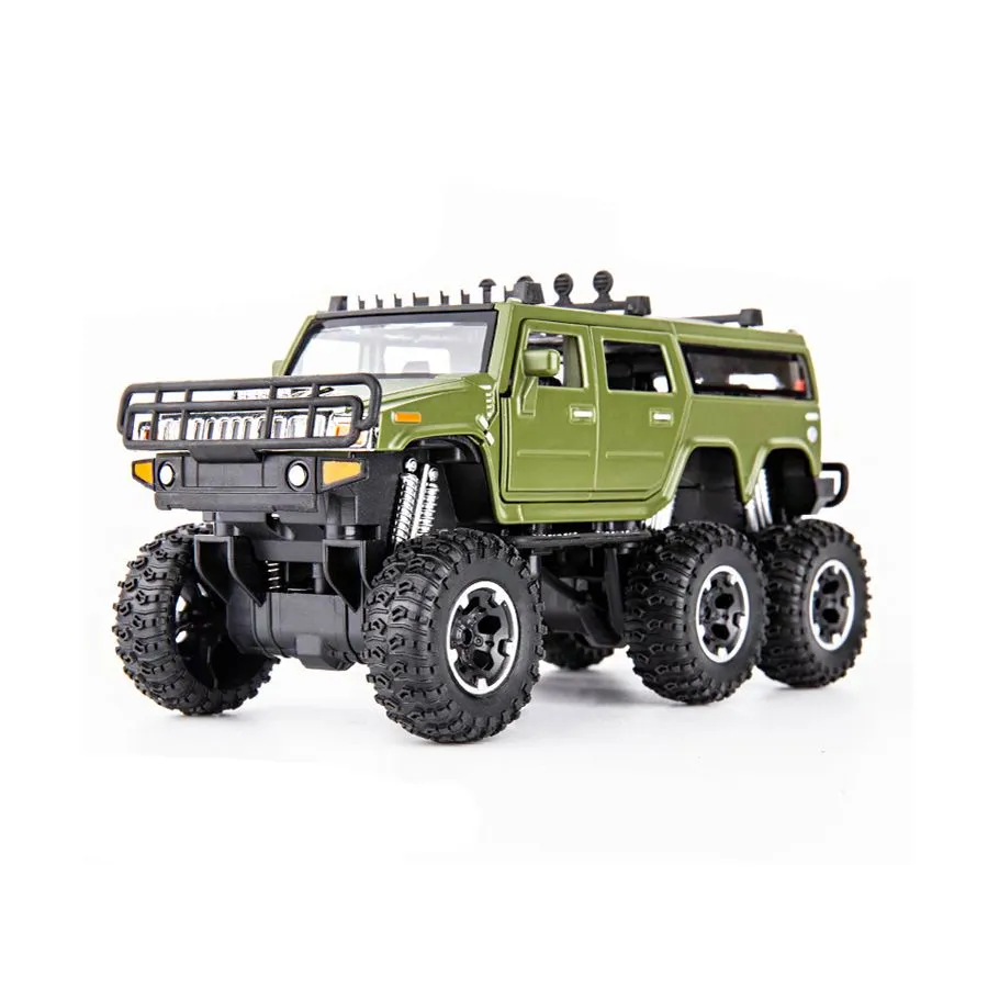 HUMMER-8933B, Hummer 6 Wheel OFF-ROAD Vehicle 1:32 Model Car - Green