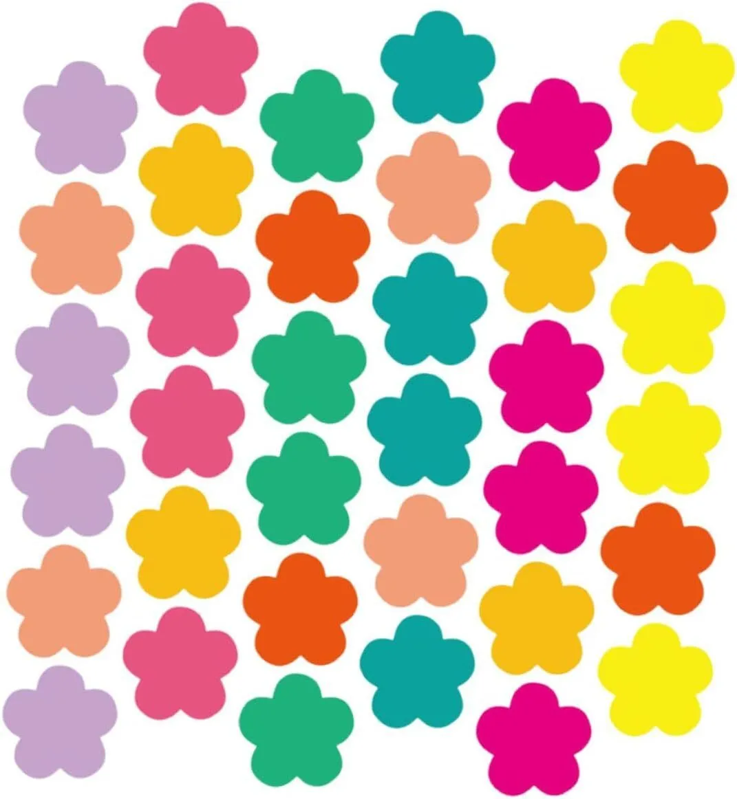 1 Set Flowers Cutouts for Classroom: Bulletin Board DIY Borders - Paper