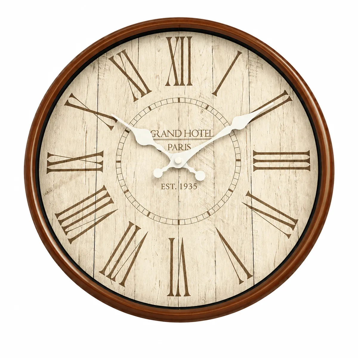 J J Grand Paris Heritage Vintage Manor Roman Numeral Wall Clock--28 cm