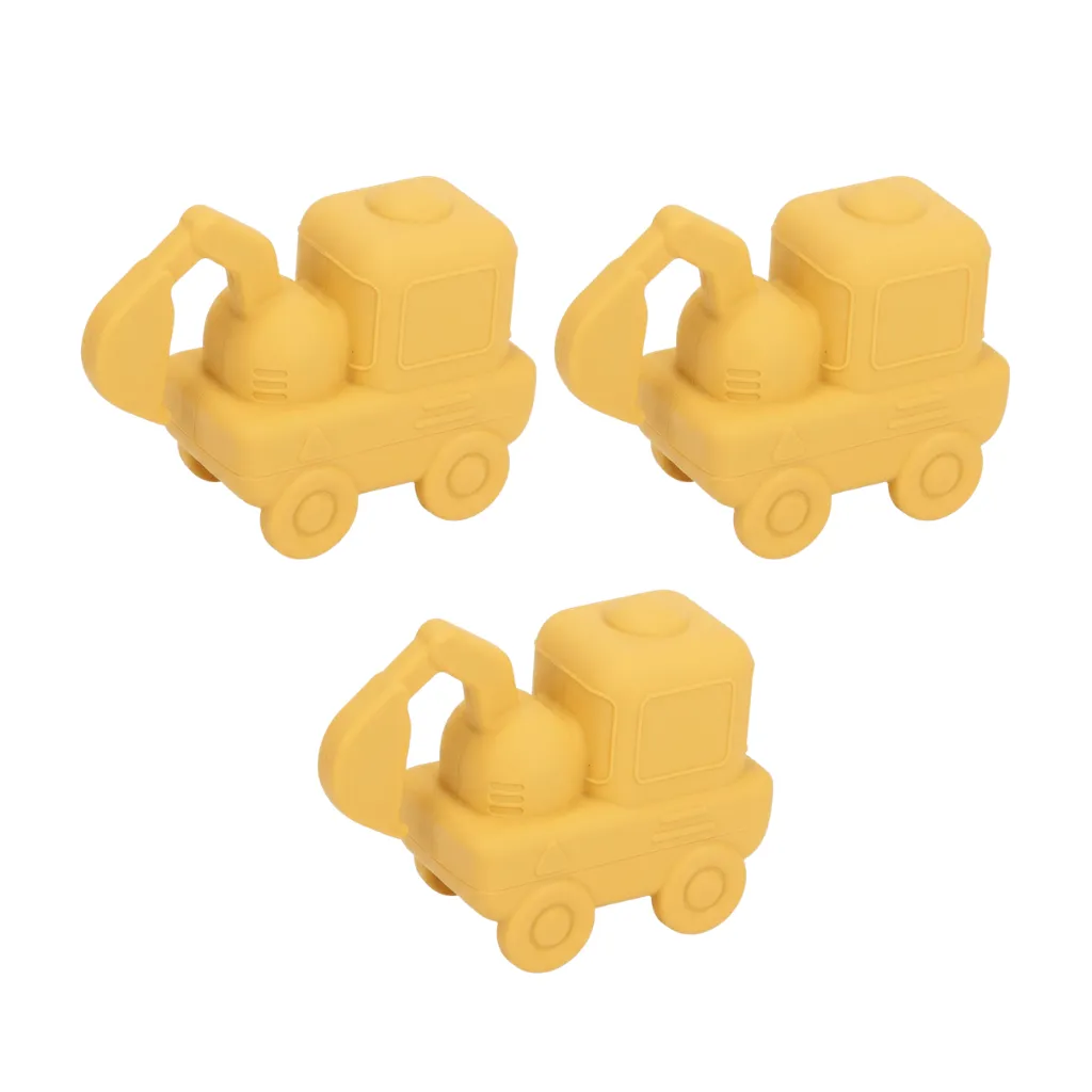 3 Pack - Baby Excavator Truck Bath Toy - Yellow