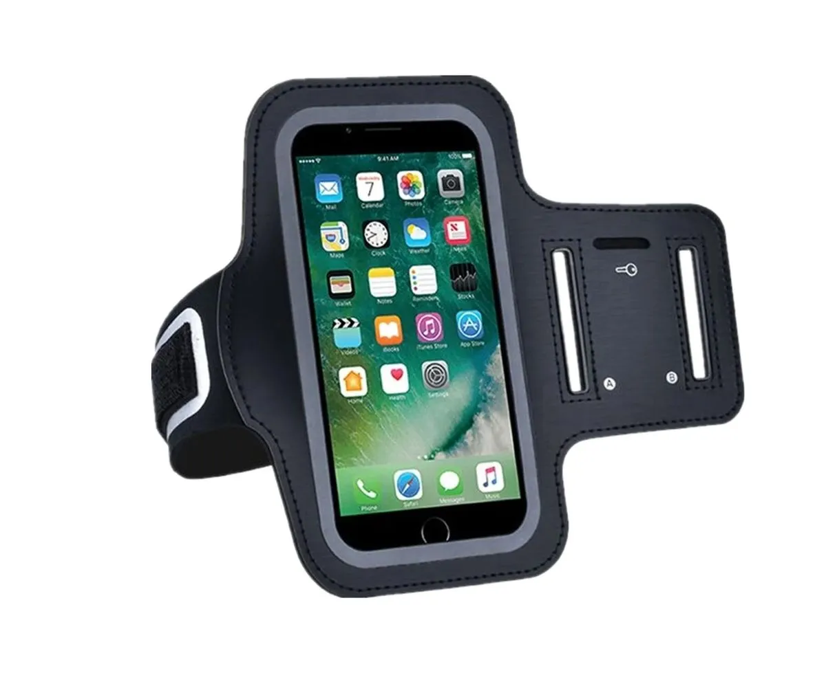 Universal Phone Pouch Armband For Sports - 5.5 Inch - Black
