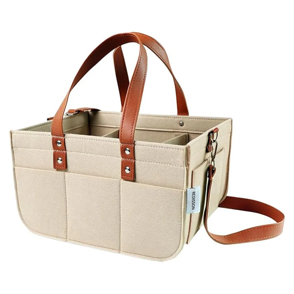 Foldable Baby Diaper Caddy Organizer Felt Bag Nursery Essentials Storage