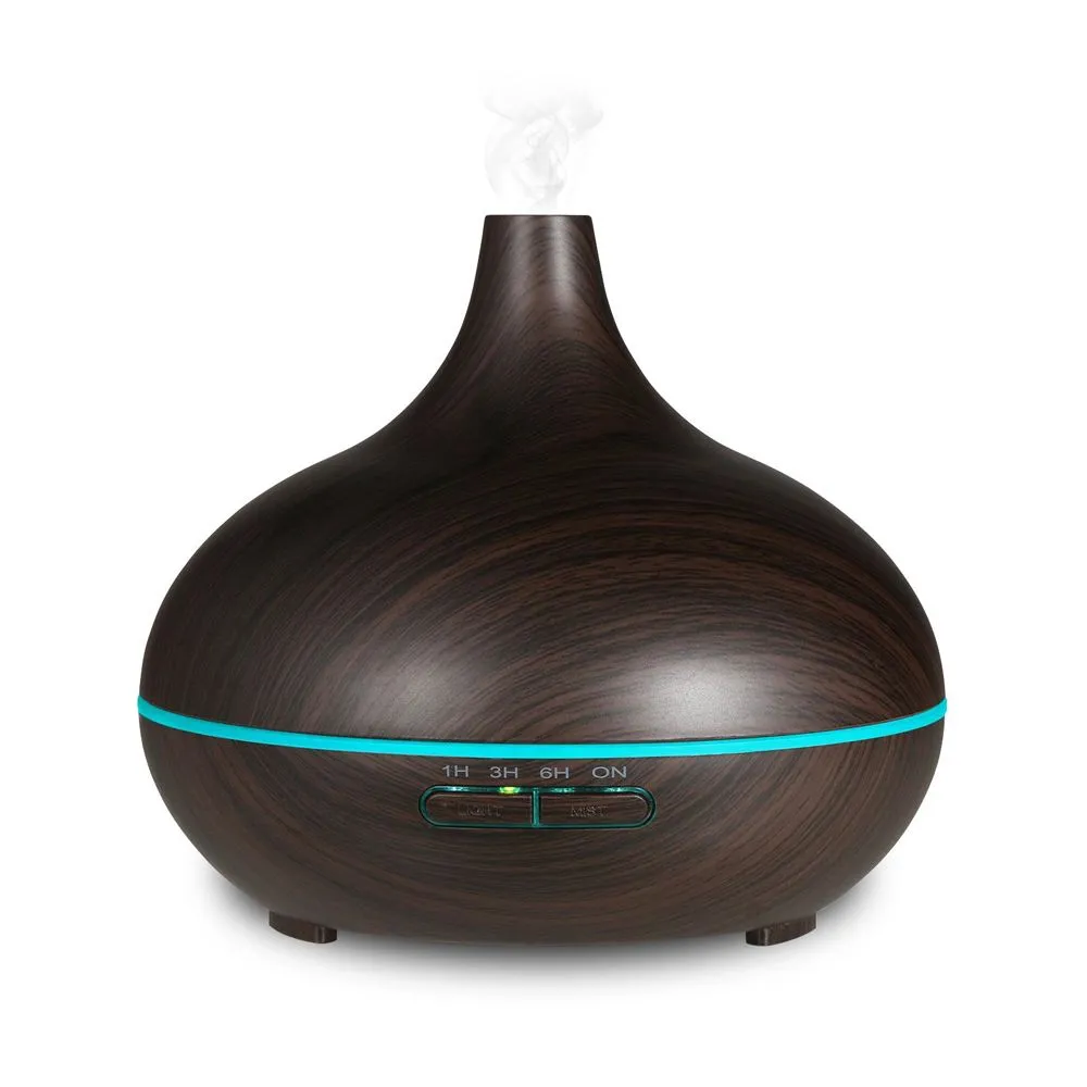 DH - RGB Ultrasonic Essential Oil Diffuser and Humidifier - DARKWOOD