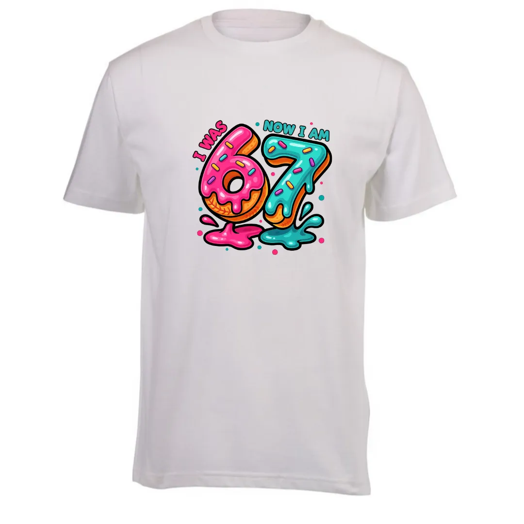 Kids White Short Sleeve T-Shirt - Birthday 6 7