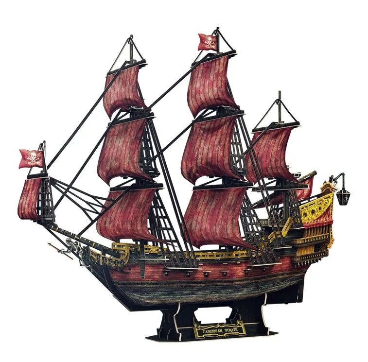 CubicFun Queen Anne's Revenge (391pcs) - Anniversary Red Edition 3D Puzzle