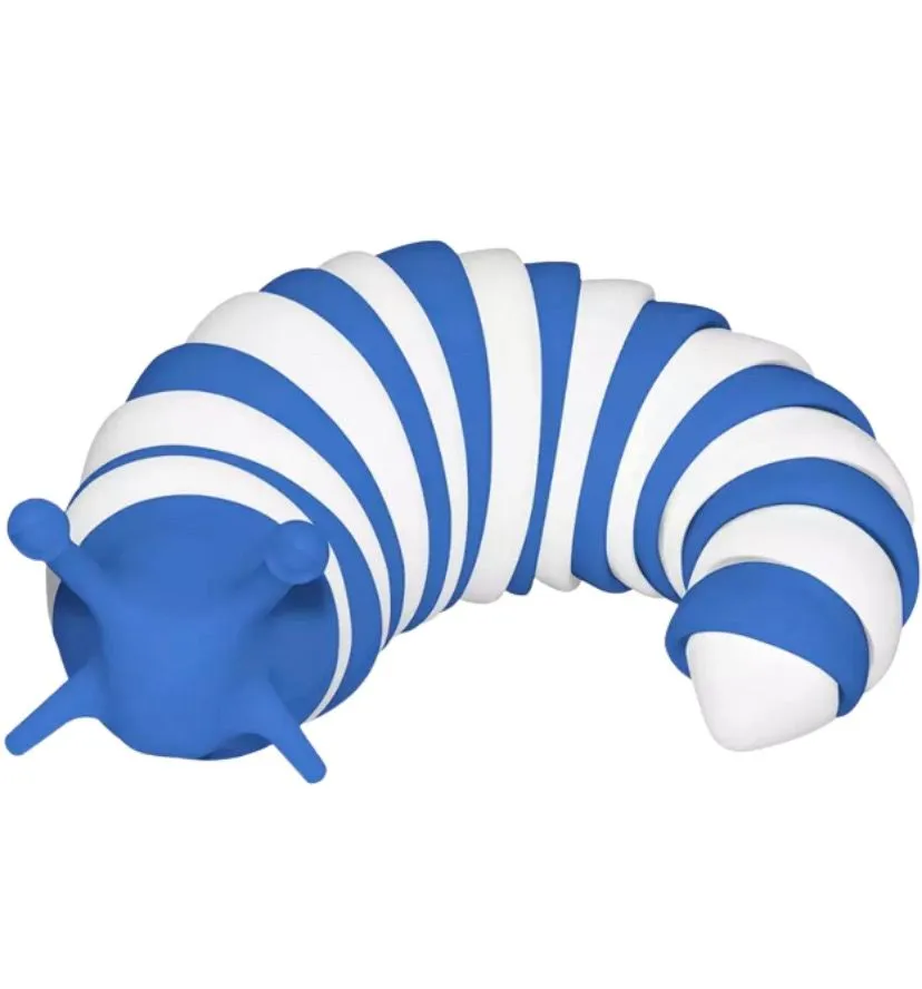 Fidget Finger Slug- Sensory Fidget Toy - Blue