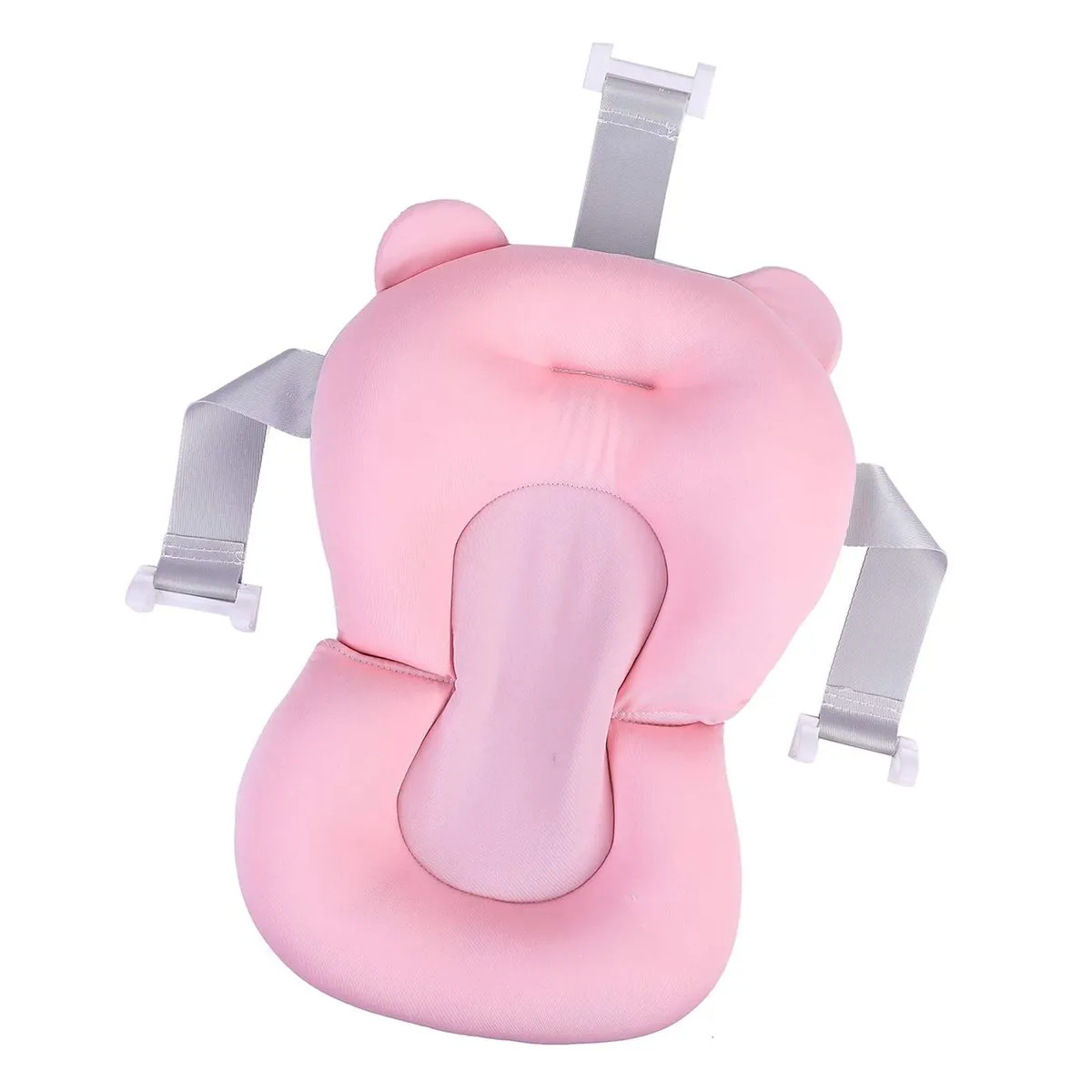 Infant Baby Bath Cushion Bathtub Support Seat Portable Quick Dry Pillow - Pink