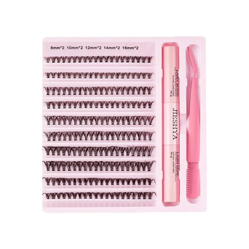 Russian False Eyelash Glue Tweezers Set DIY Lash Clusters - DIY-SET-30DMIX