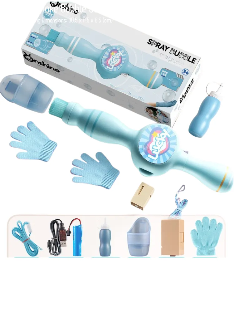 Bubble Toy - Elastic Bouncing Bubbles with Vapor Smoke - Blue
