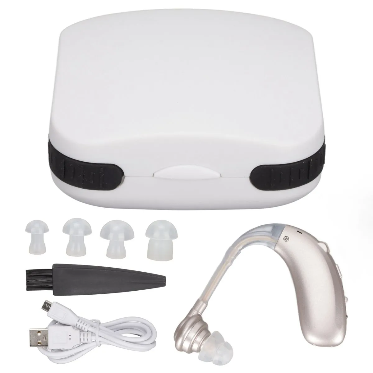 Rechargeable Ear Amplifiers Smart Hearing Pods for Elderly 6 Level Volume