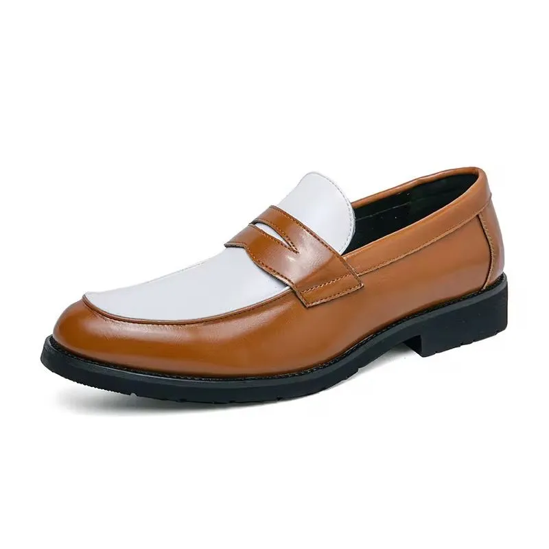 Men Leather Slip-On Casual Shoes Classic Style Comfortable Loafers