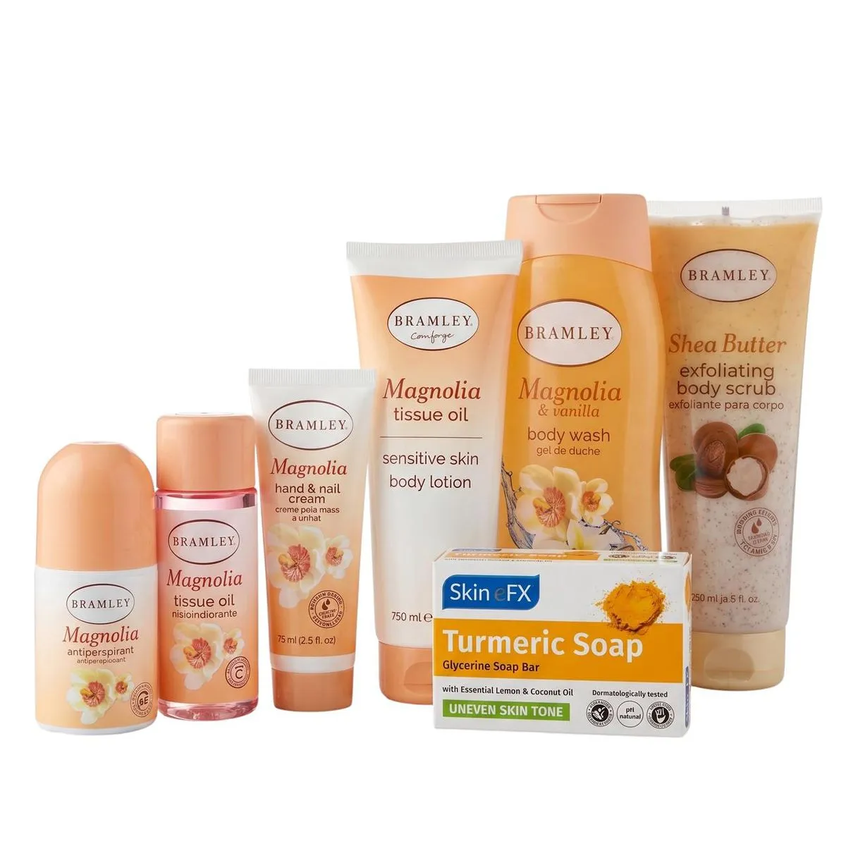 Bramley Complete Body Care Set- 7 Piece Tissue Oil & Skincare Bundle Hamper