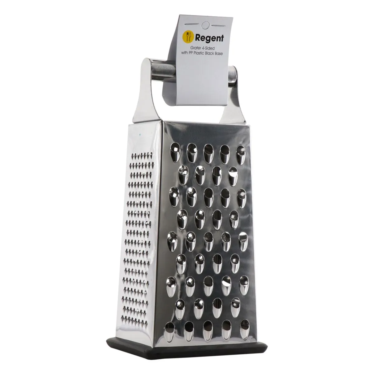 Regent Kitchen 4-Sided Grater S/Steel With Pp Non-Slip Base - (240X110X90Mm)