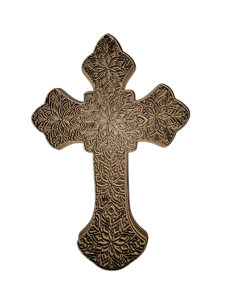 Multi-Layered MDF Cross with Rounded End (4 Layers)