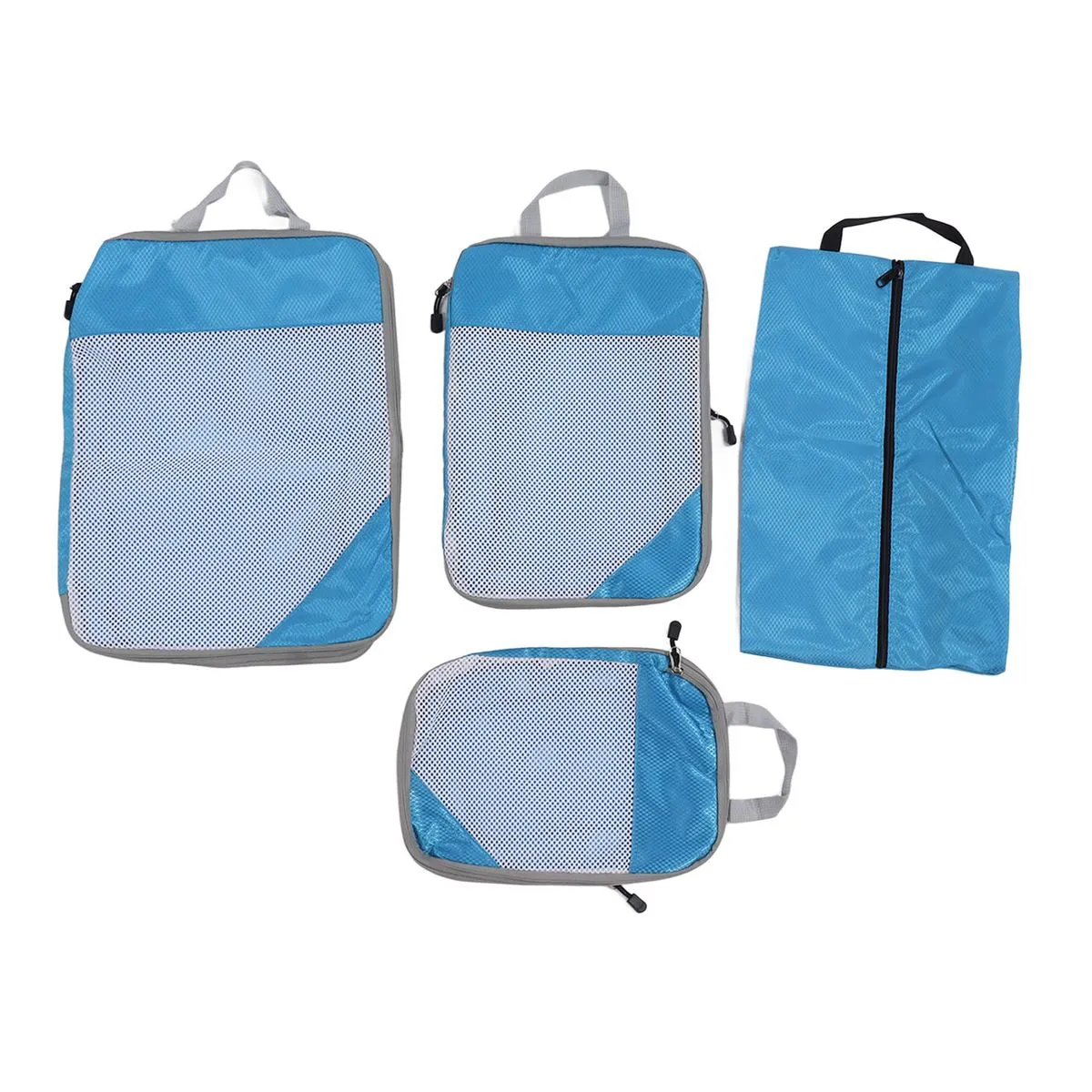 Blue packing pouches