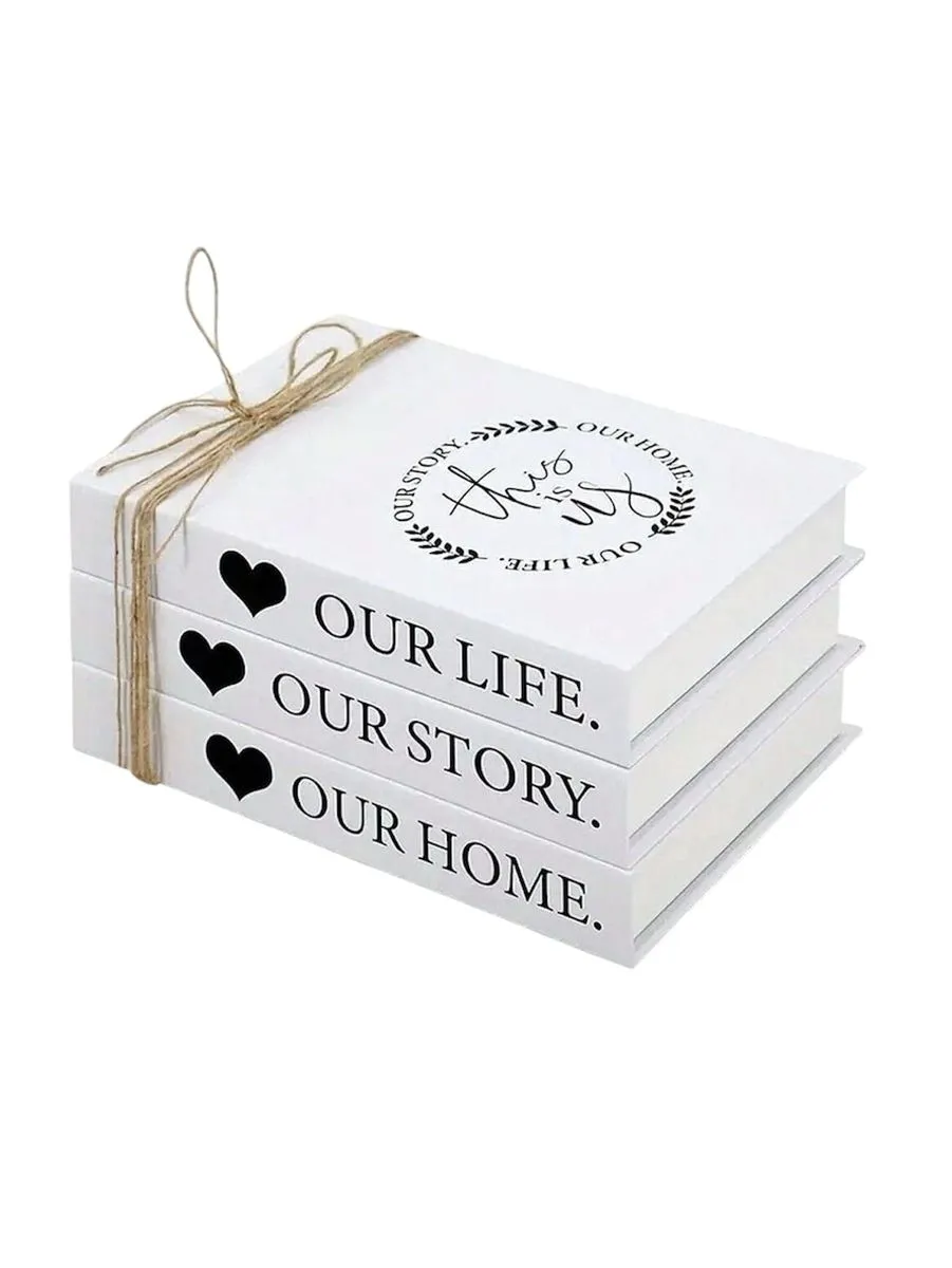 Three Pieces Tabletop Decorative Books