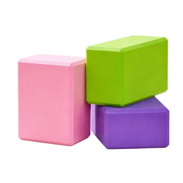 3 Pack EVA Foam Yoga Blocks - Non-Slip Exercise Support Bricks