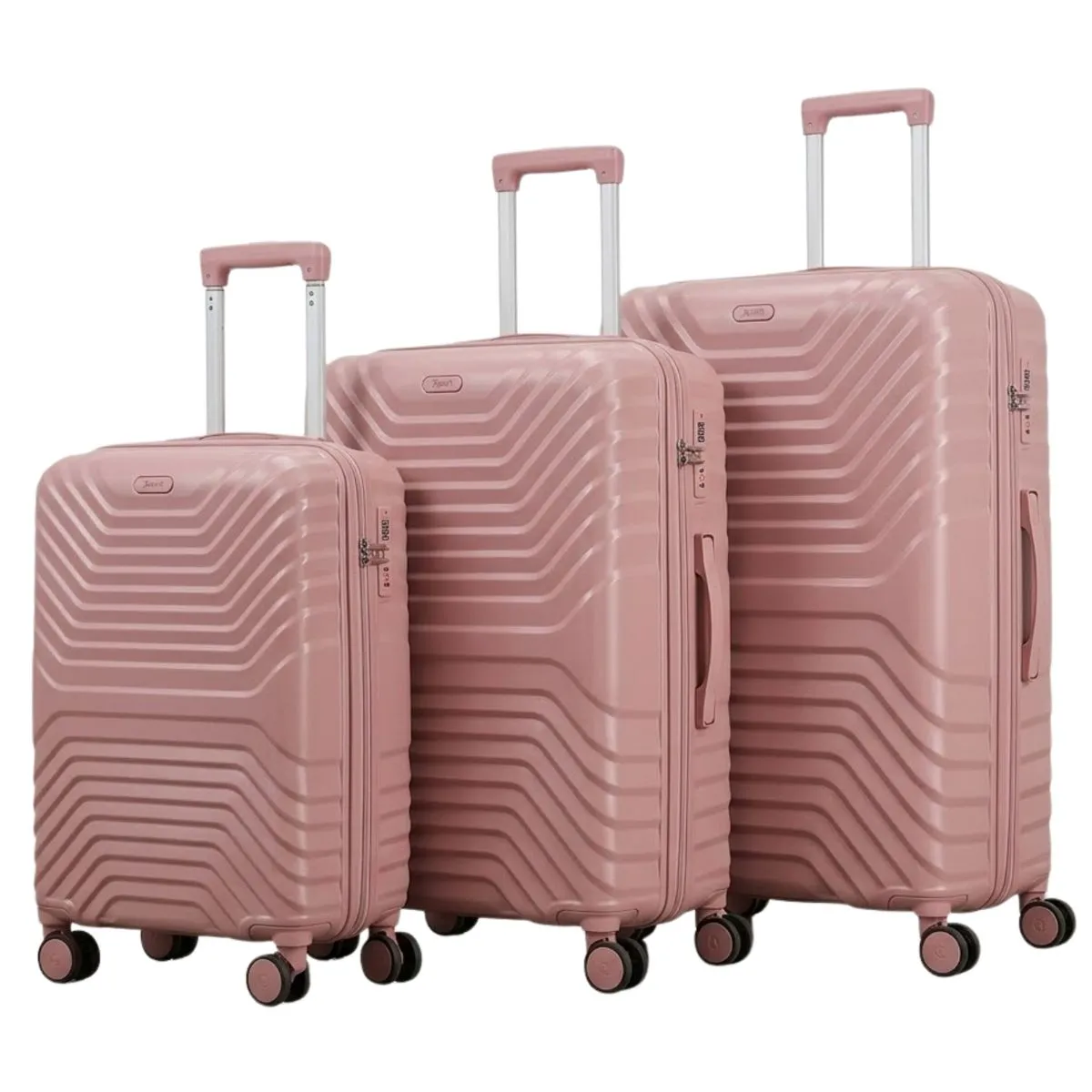 Unbreakable Polypropylene 8-Wheel Spinner Set - Xpart Pink - 3-Piece