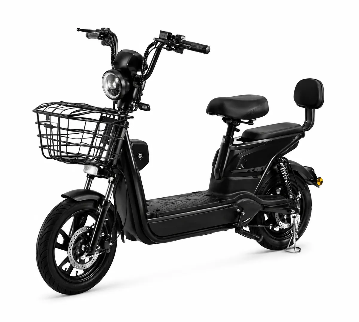 Electric Scooter Bike 48V 2 Person Commuter E Bike - BLACK
