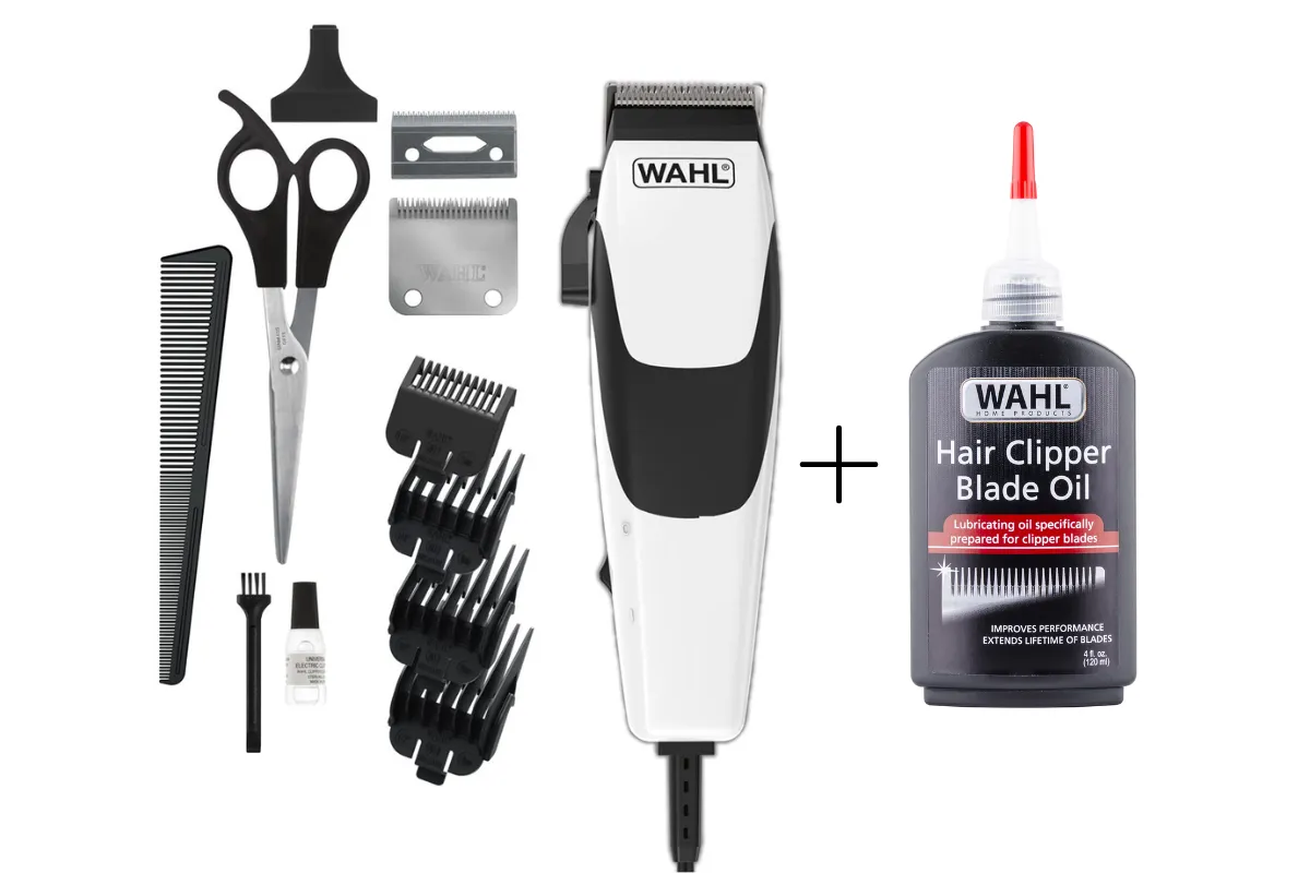 Wahl Smooth Cut Pro Corded Hair Clipper Kit + Hair Clipper Oil 120ml