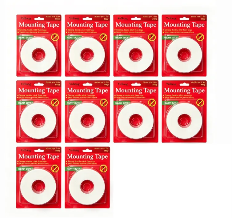 Heavy Duty Double Sided Foam Mounting Tape Strong Adhesive Wall Tape - 10PC