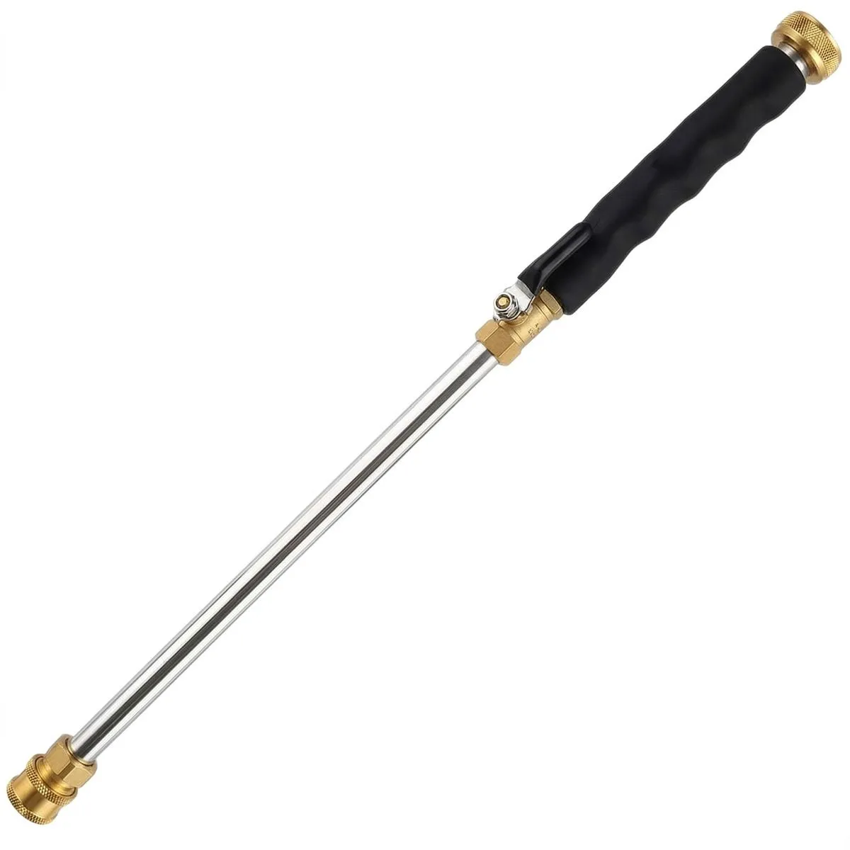 High Pressure Garden Hose Nozzle - Metal Power Washer Wand with 3 Tips