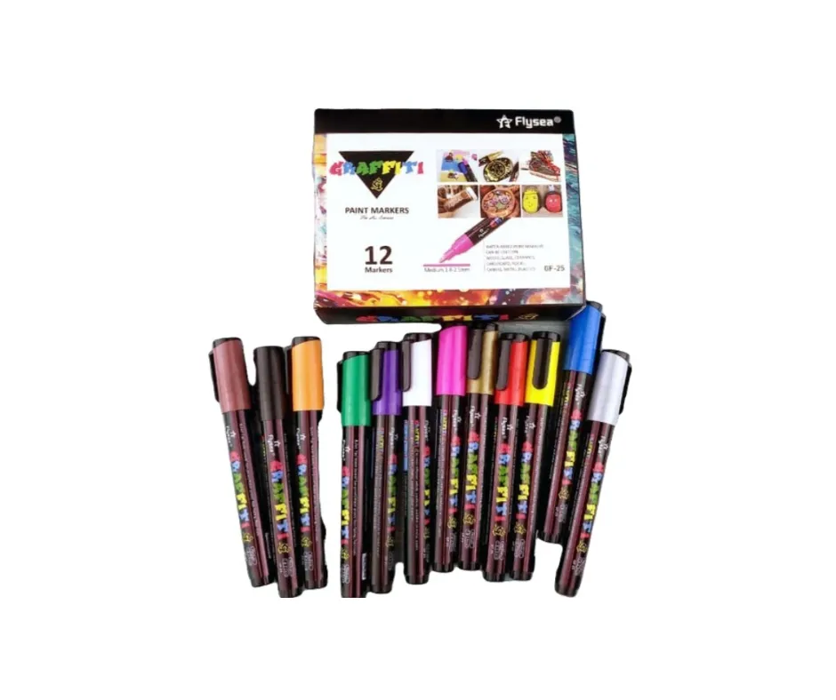 12Graffiti Paint Markers 2.5mm thickness Art&Crafts Scrapbooking Hobby Gift