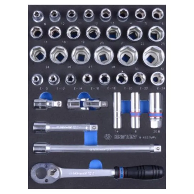 King Tony - Socket Set 37 Piece 1/2" Eva Foam
